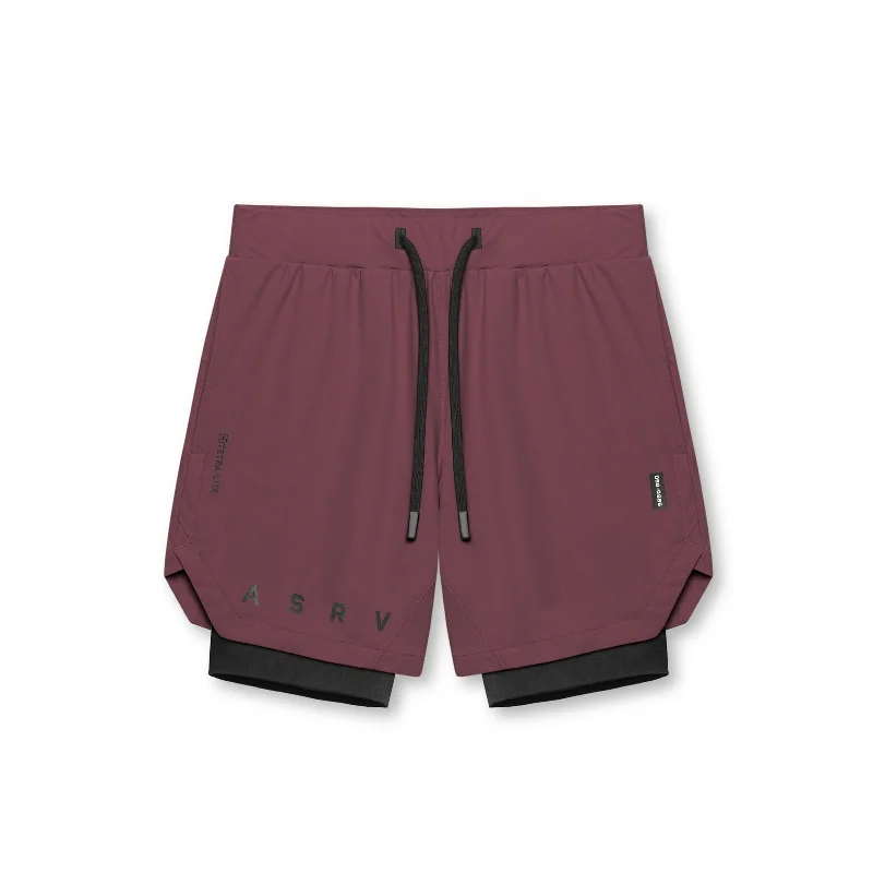 0866. Tetra-Lite™ 7"" Liner Short - Plum ""ASRV""/Black