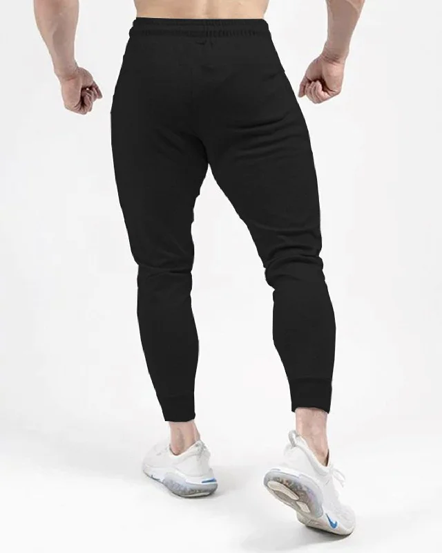 Men Black Ankle Length Jogger TrackPant