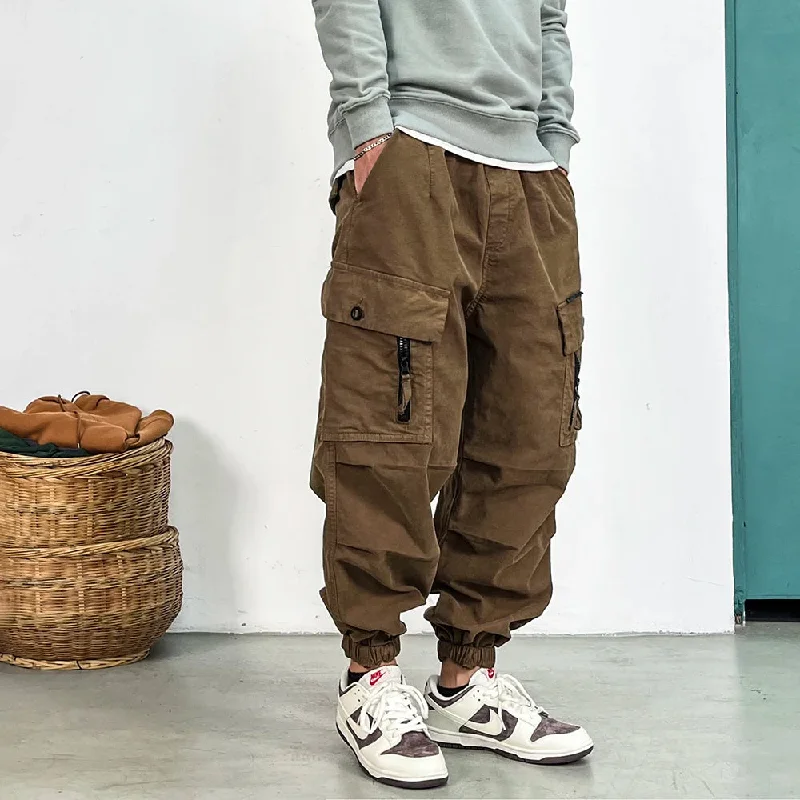 High Quality Loose Tactical Cargo Pants for Men - Casual Joggers with Multi-pocket Design