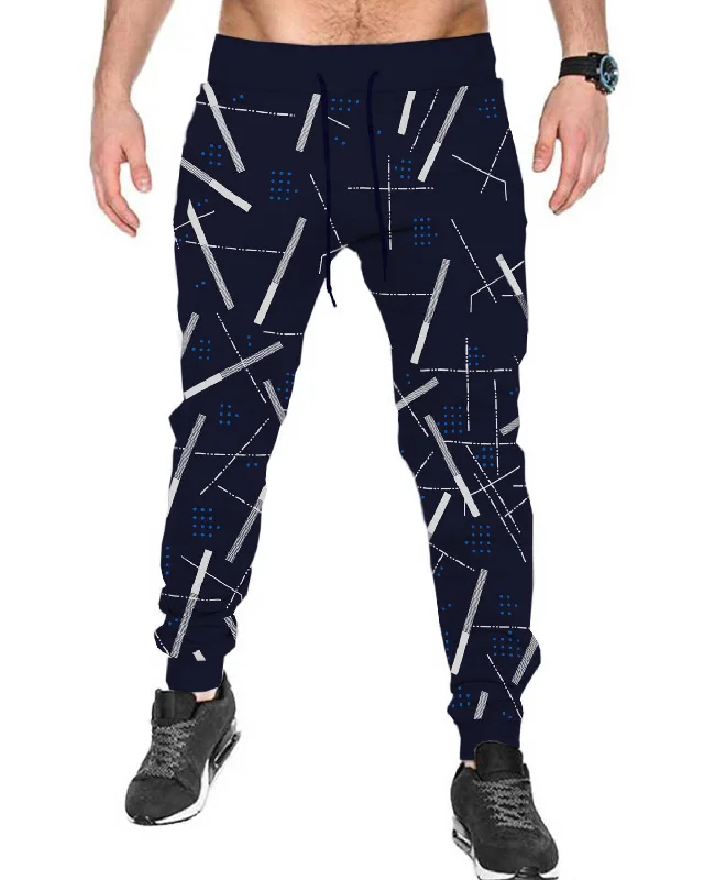 Designer Black Abstract Track Pant