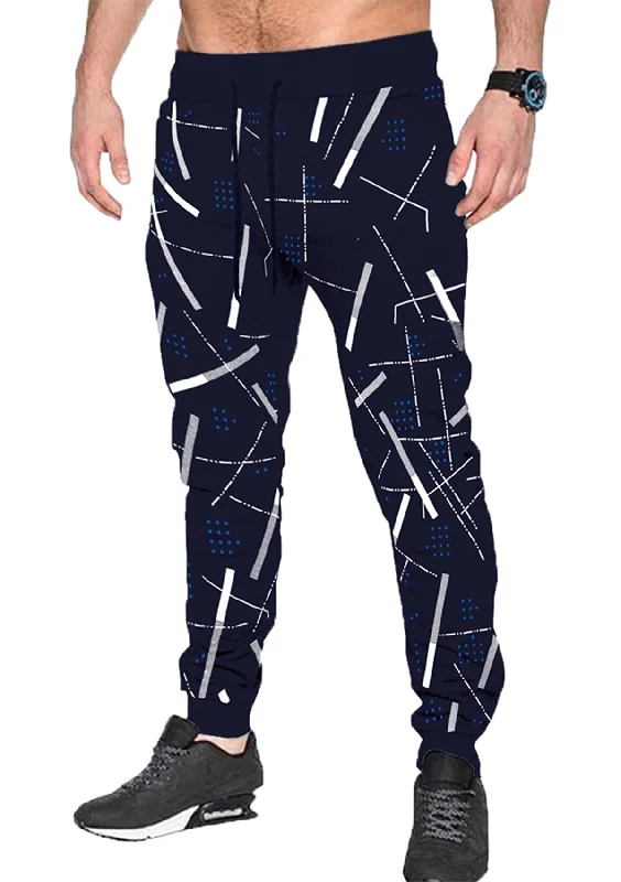 Designer Black Abstract Track Pant