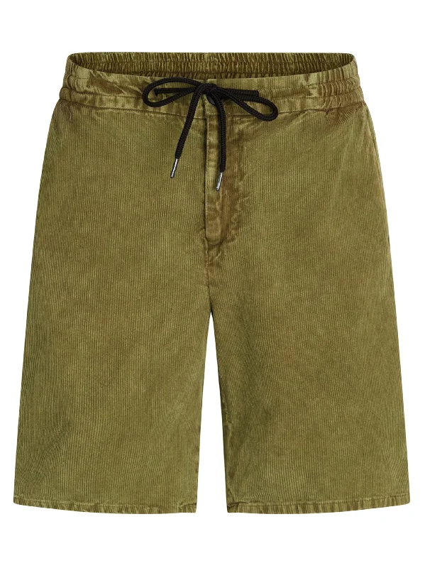 Men's Ribbed Velvet Short,Olive Green