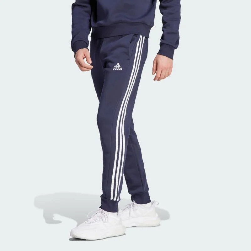 ADIDAS MEN'S 3-STRIPES FLEECE NAVY/WHITE PANTS