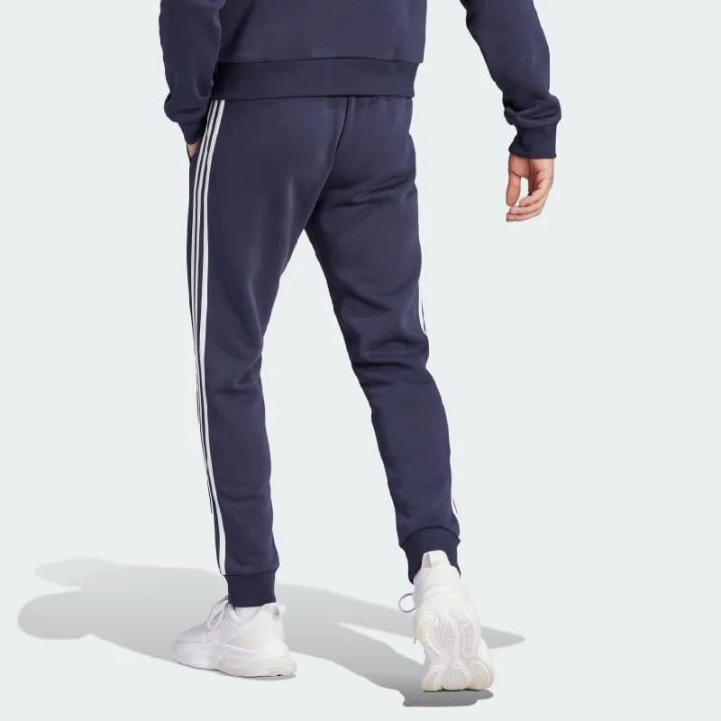 ADIDAS MEN'S 3-STRIPES FLEECE NAVY/WHITE PANTS