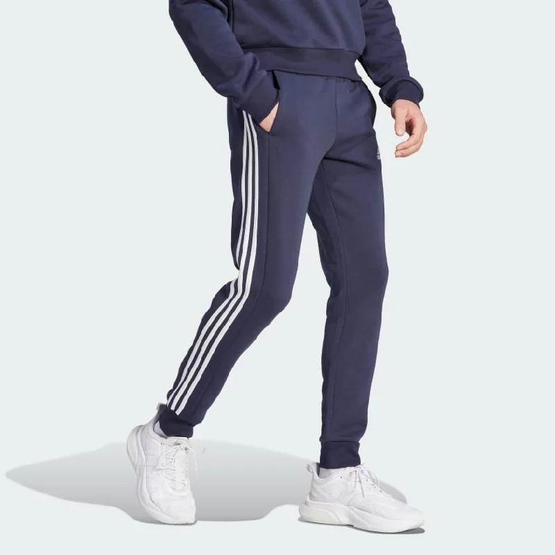 ADIDAS MEN'S 3-STRIPES FLEECE NAVY/WHITE PANTS