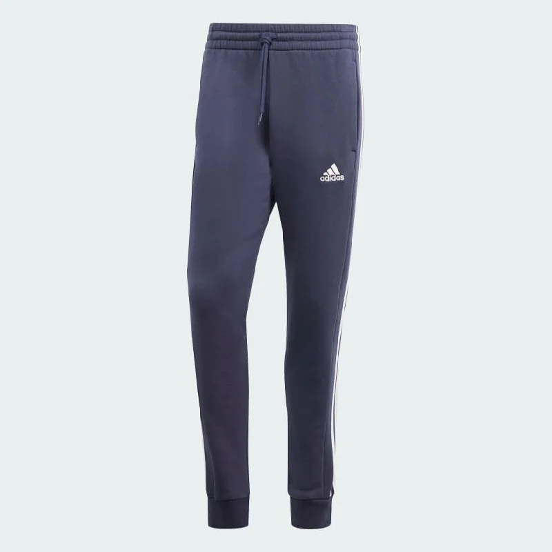 ADIDAS MEN'S 3-STRIPES FLEECE NAVY/WHITE PANTS