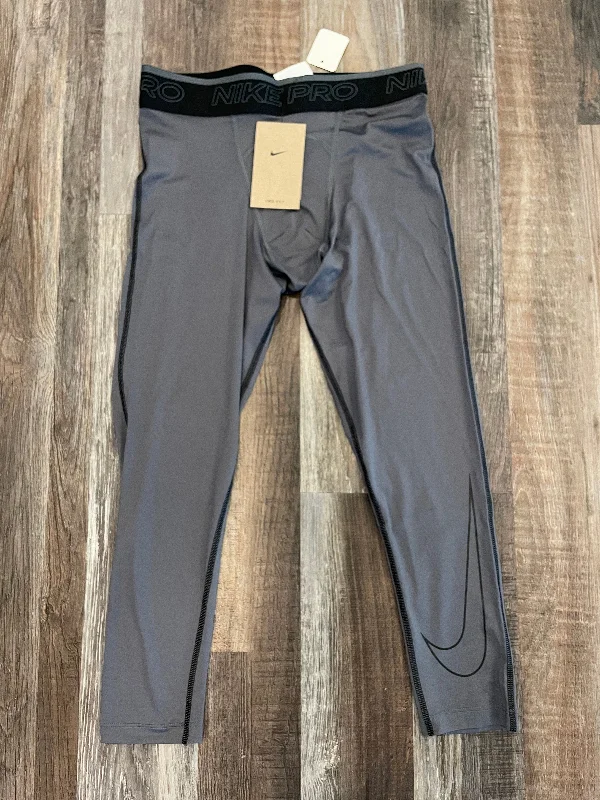 Nike NWT Tight Fit Compression Leggings Grey Retail $32 Mens size Small