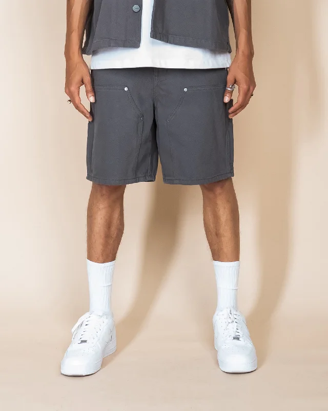 EPTM DOUBLE KNEE TWILL SHORTS - GREY