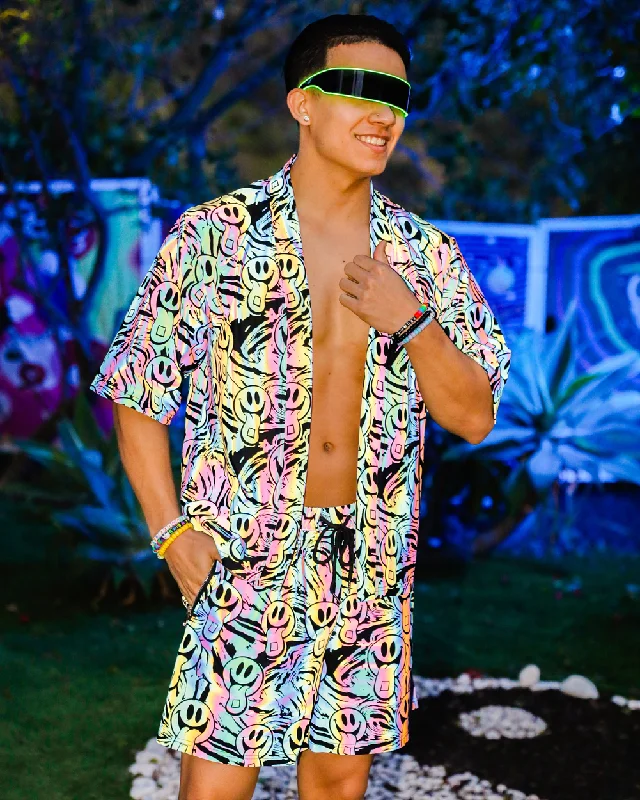 Happy Hour Rainbow Reflective Men's Robe