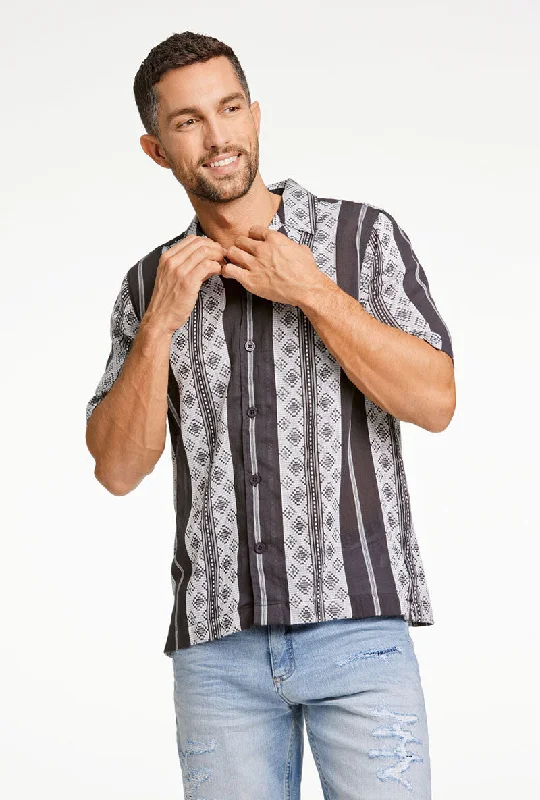 LINDBERGH PATTERN STRIPE SS SHIRT