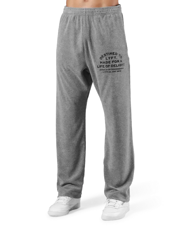 Delight Logo Pile Pants - Grey