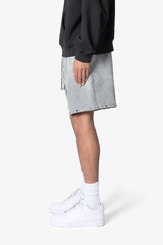 Washed Gradient Shorts - Washed Black