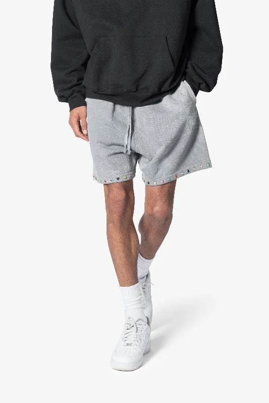 Washed Gradient Shorts - Washed Black