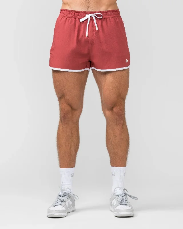 Muscle Nation | Retro Shorts - Dusty Red