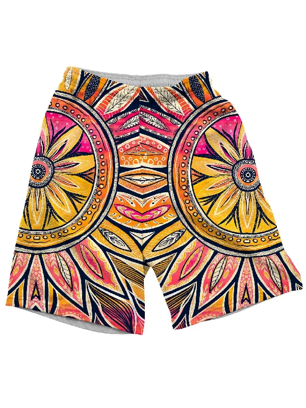 Sun/Moon-Ray Mandala Shorts