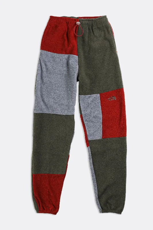 Unisex Rework North Face Patchwork Fleece Pant - Women-XS, Men-XXS