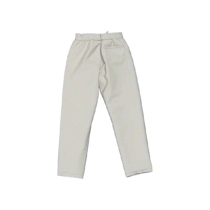 WHITE FLEECE SWEATPANT