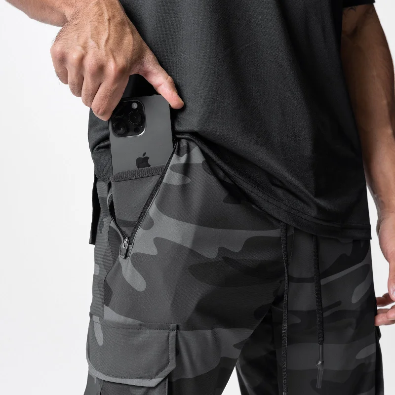 0437. TETRA-LITE™ Cargo High Rib Jogger - Black Camo