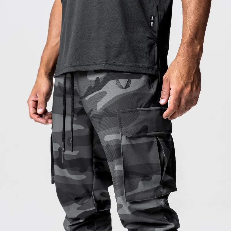 0437. TETRA-LITE™ Cargo High Rib Jogger - Black Camo