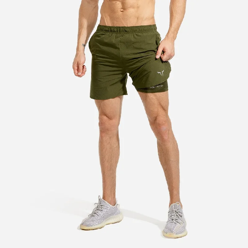 2-in-1 Dry Tech Shorts 2.0 - Olive