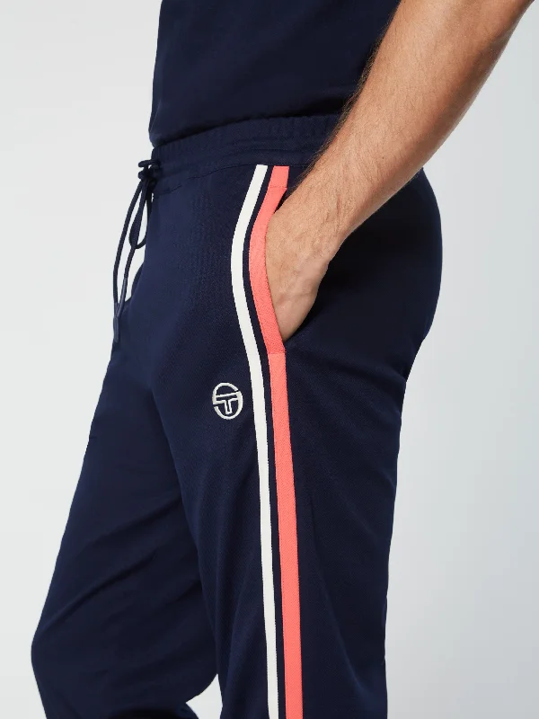 Damarindo Track Pant Archivio- Gardenia/ Maritime Blue