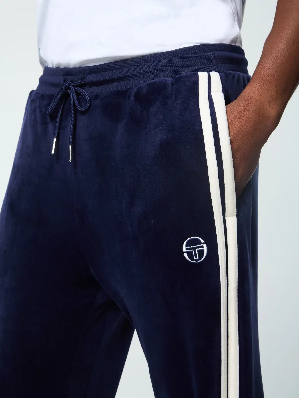 Damarindo Velour Track Pant- Maritime Blue