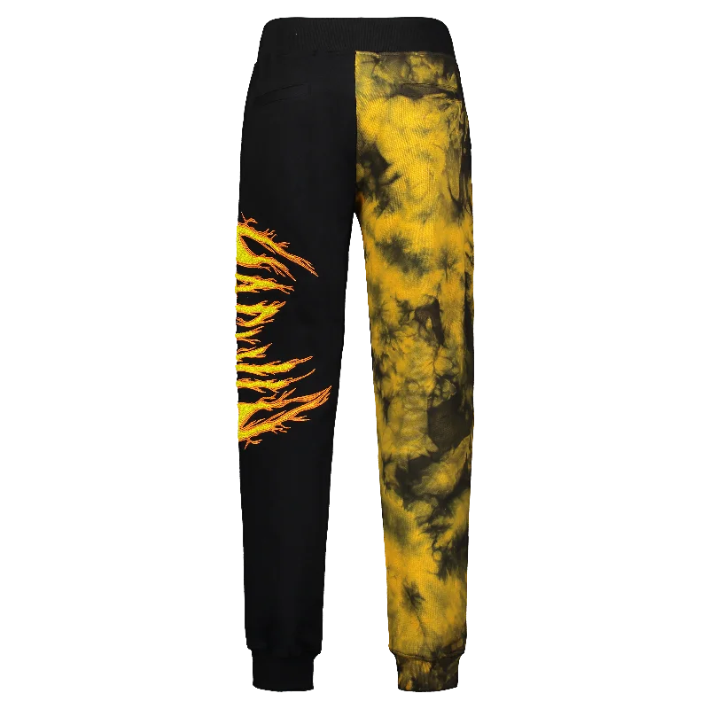 FLAMES KNIT JOGGER BLACK/ORANGE