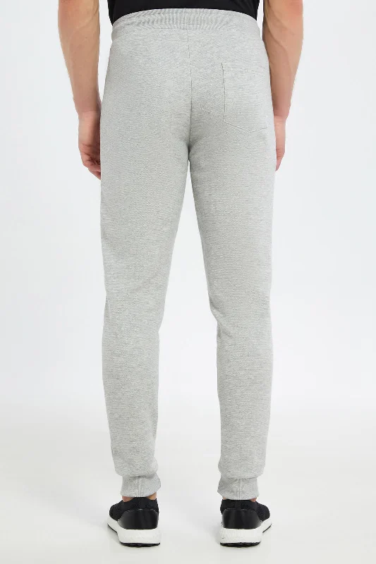 Men Grey Pique Jogger Pant