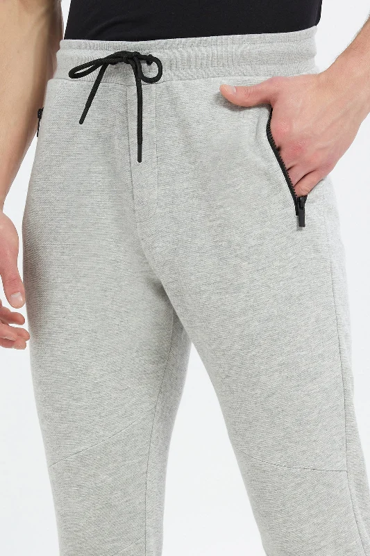 Men Grey Pique Jogger Pant