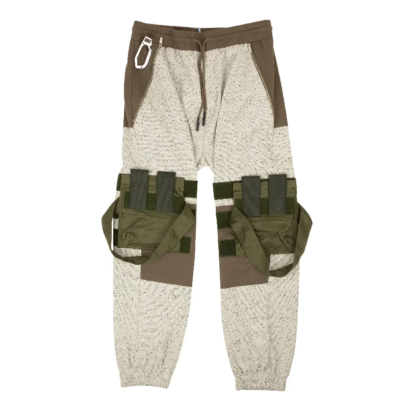 Mcq Colour Block Track Pants - Olive/Gray