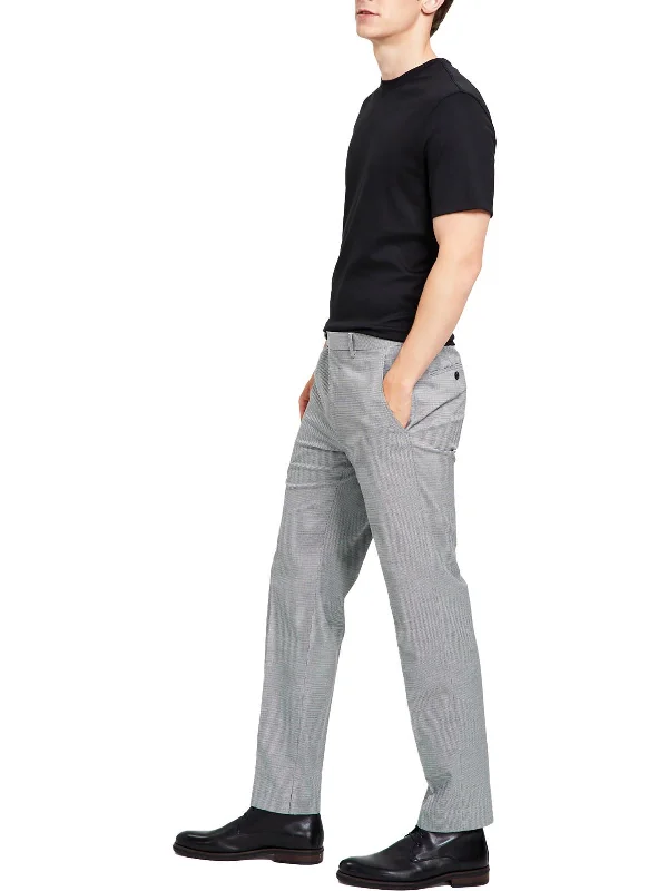 Mens Houndstooth Slim Suit Pants