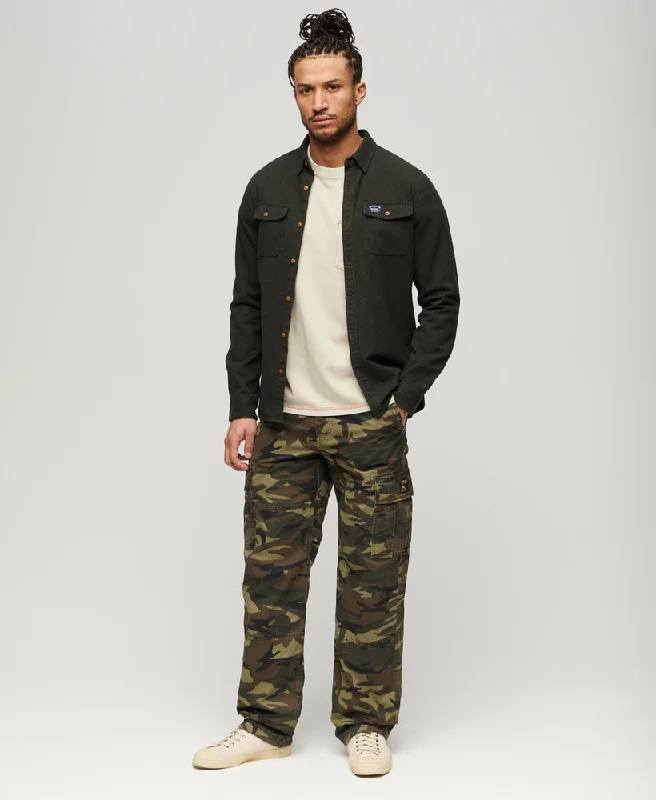 Organic Cotton Baggy Cargo Pants | Nathan Camo