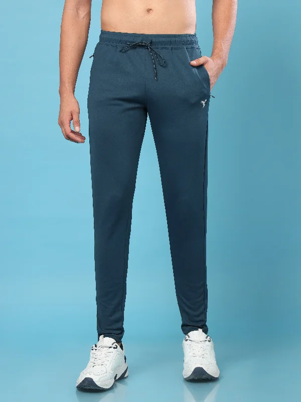 Men Solid Slim Fit Trackpants with ELASTO PLUS