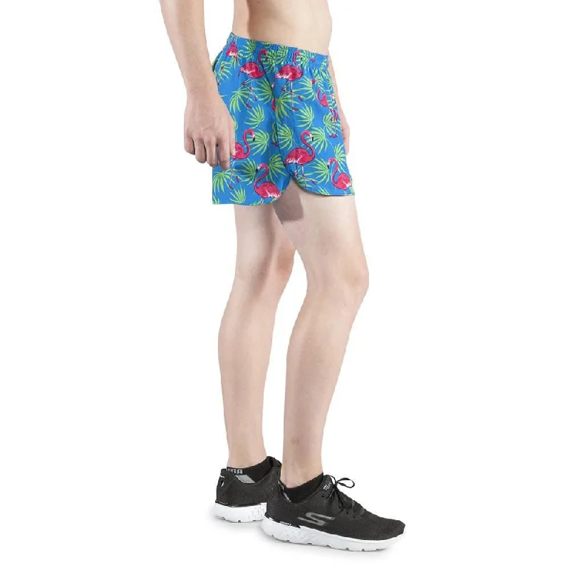 Men's 3"" Half Split Shorts- Flamingo Turquoise