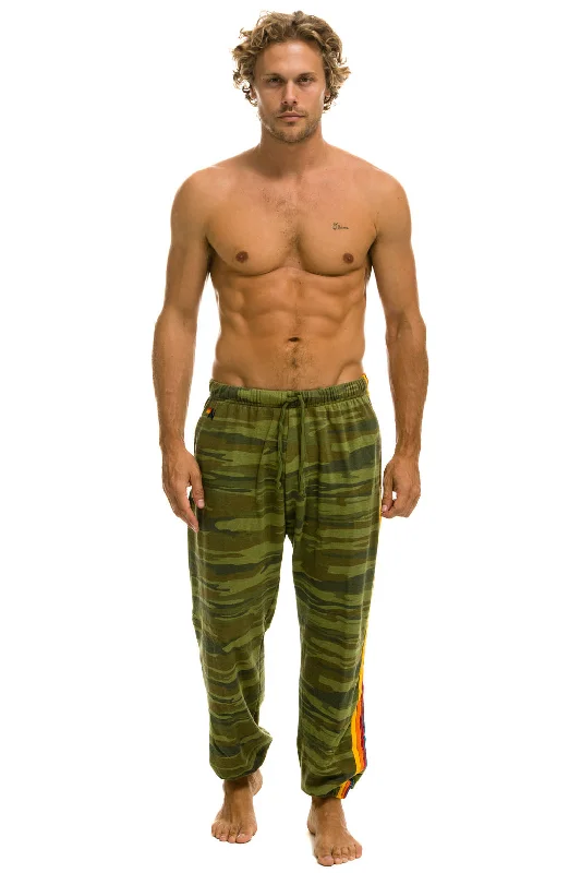 5 STRIPE SWEATPANTS - CAMO