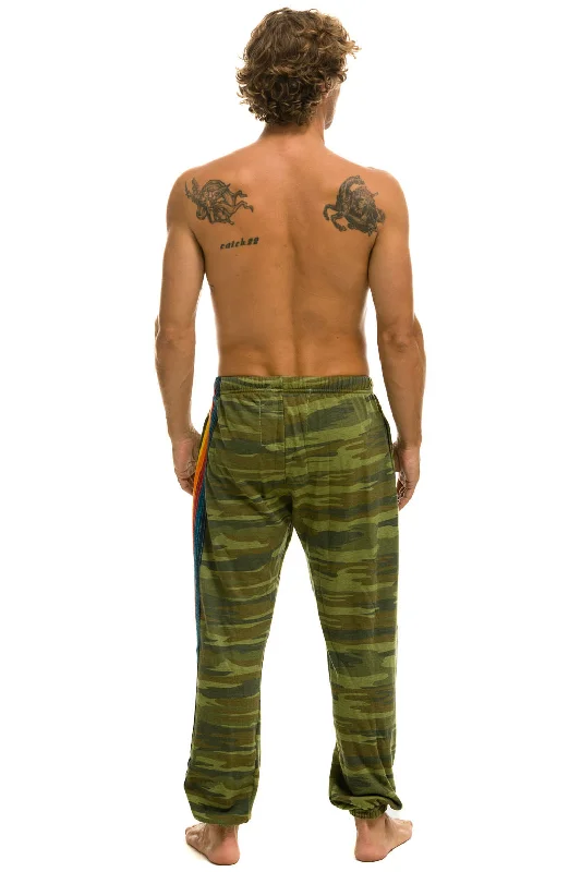 5 STRIPE SWEATPANTS - CAMO