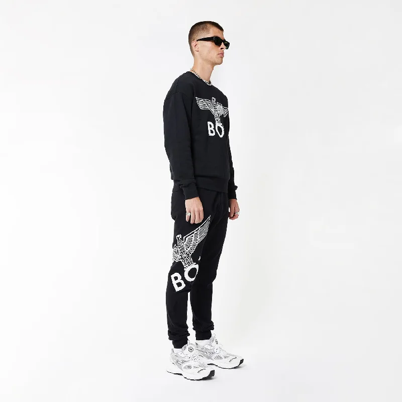 BOY EAGLE SCRIBBLE JOGGERS - BLACK/WHITE