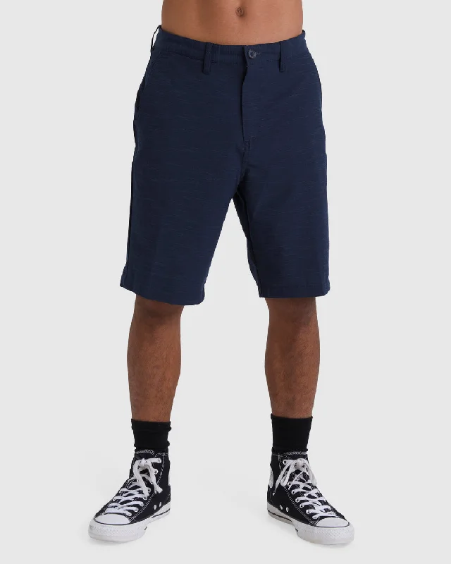 Crossfire Slub 21"" Hybrid Submersible Shorts - Navy