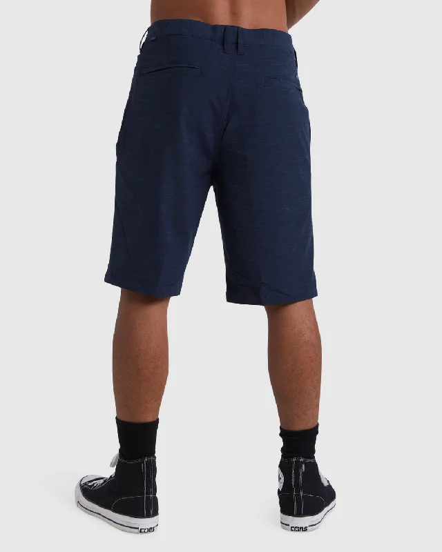 Crossfire Slub 21"" Hybrid Submersible Shorts - Navy