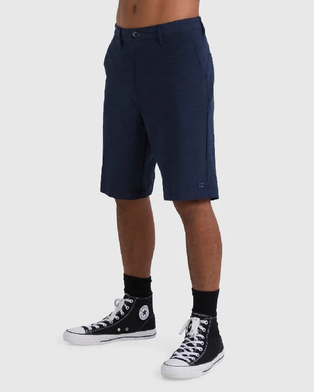 Crossfire Slub 21"" Hybrid Submersible Shorts - Navy