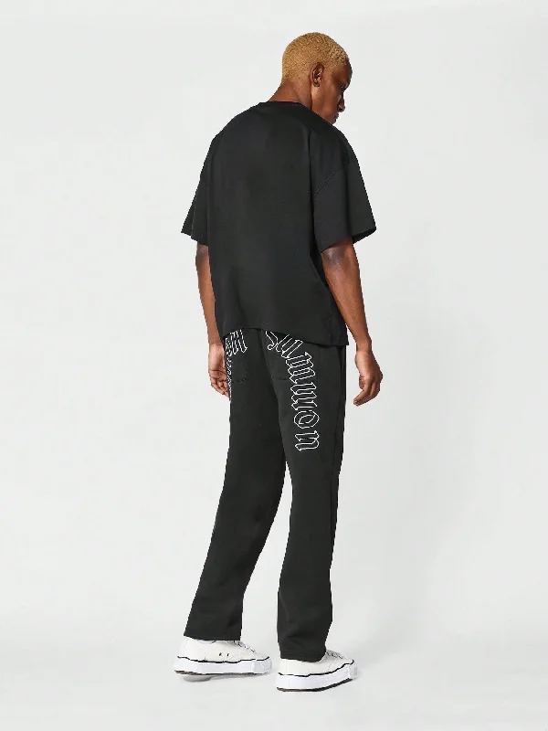 Drop Crotch Jogger Pants With Back Graphic