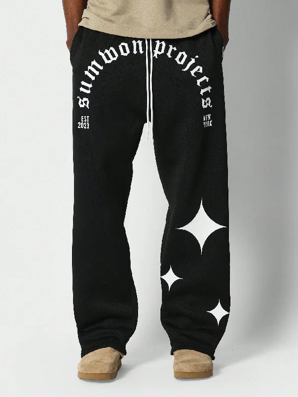 Drop Crotch Jogger Pants With Diamond Graphic