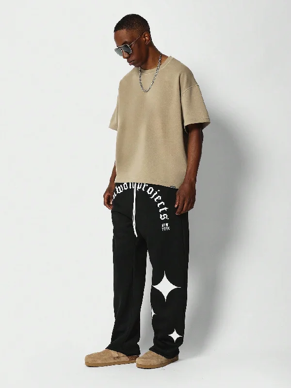 Drop Crotch Jogger Pants With Diamond Graphic