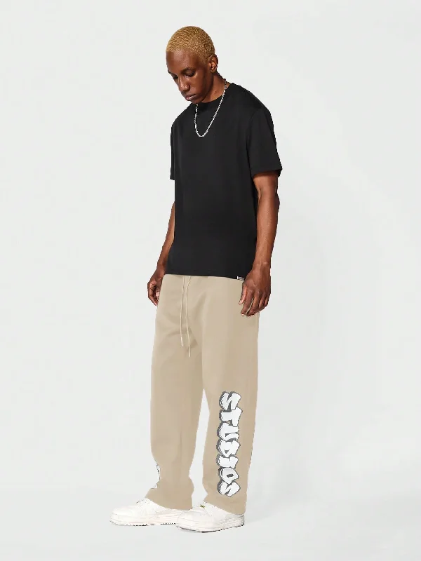 Drop Crotch Jogger Pants With Front Graphic