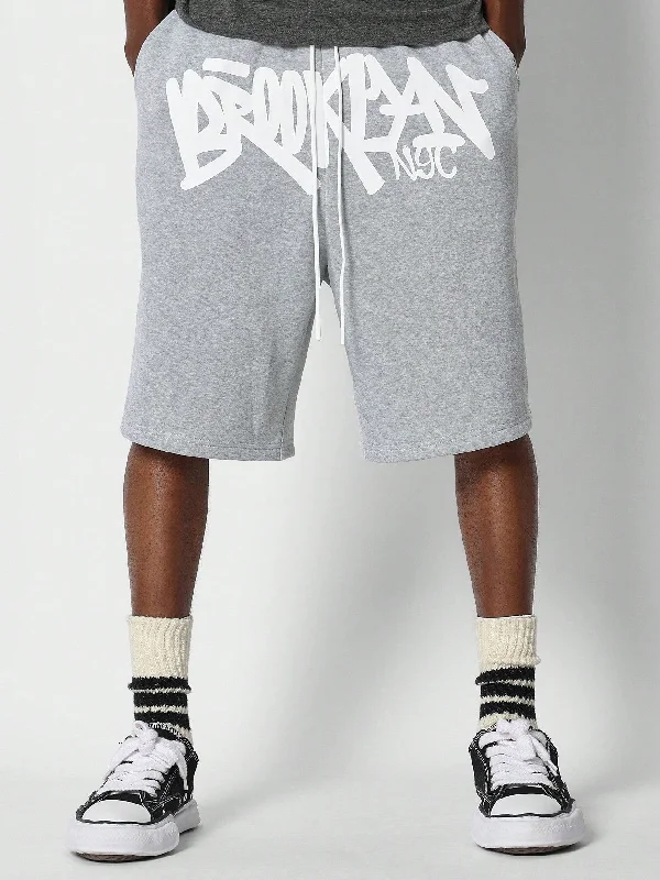 Drop Crotch Jorts Shorts With Front Graphic