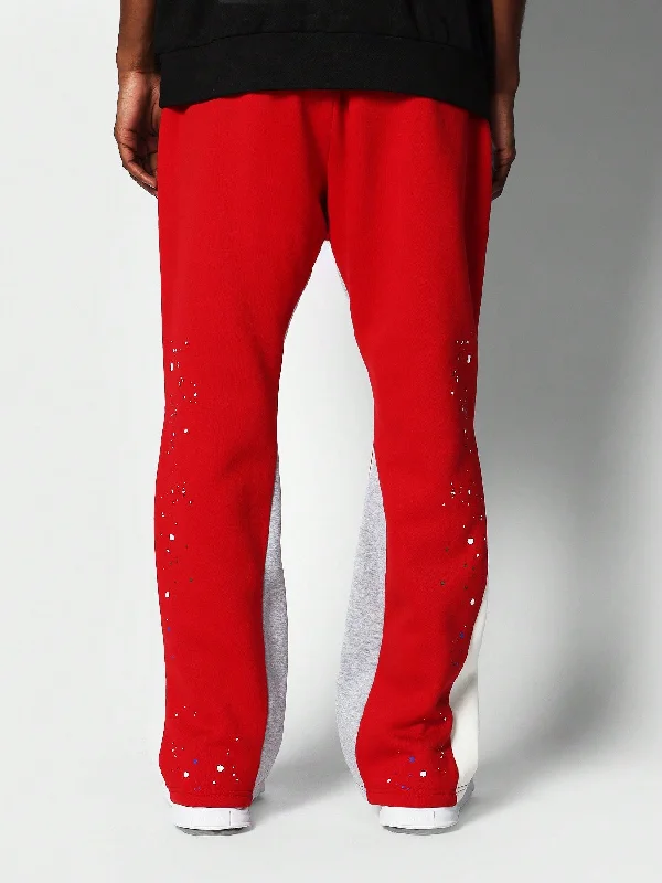 Flare Fit Paint Print Jogger With Number Applique College Ready