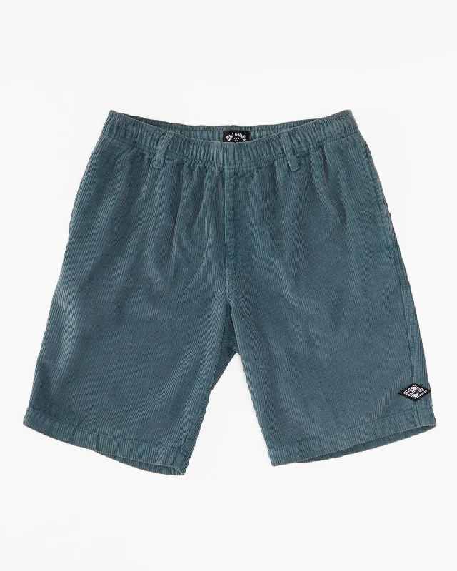 Larry Corduroy 20"" Shorts - Smoke Blue