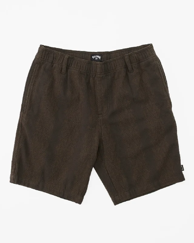 Larry Jacquard 19"" Elastic Shorts - Charcoal