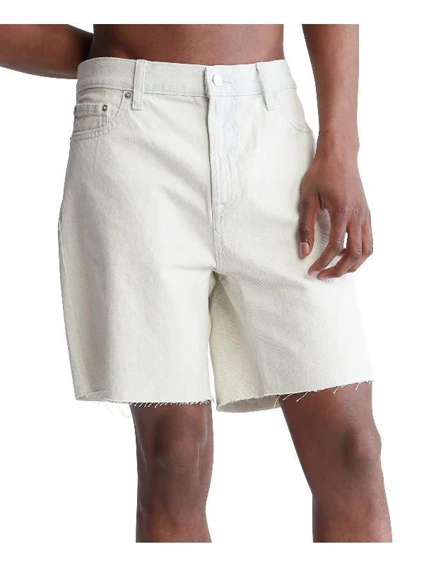 Lutz Mens Denim Light Wash Cutoff Shorts