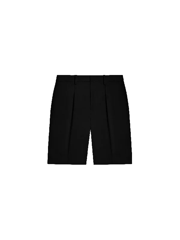 Men's Cotton Tailored Shorts—black